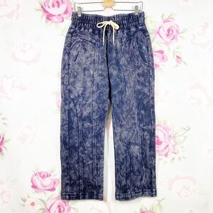 NEW Free People Arcadia Honeycomb Harem Dark Wash Pants S